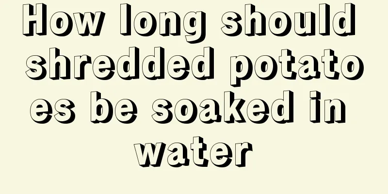 How long should shredded potatoes be soaked in water
