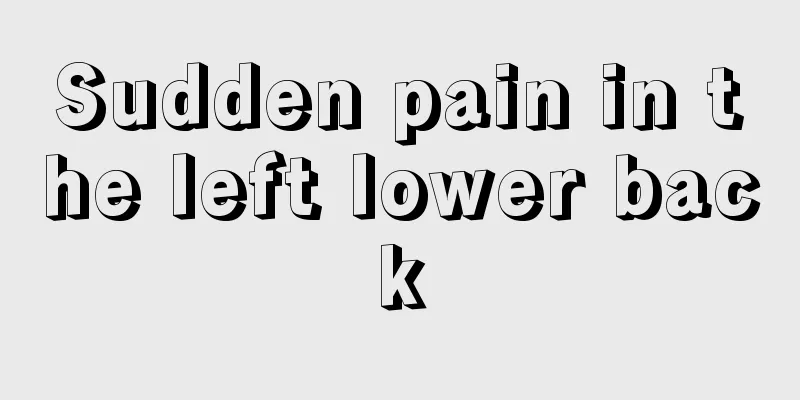 Sudden pain in the left lower back