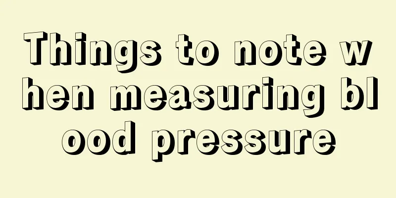 Things to note when measuring blood pressure