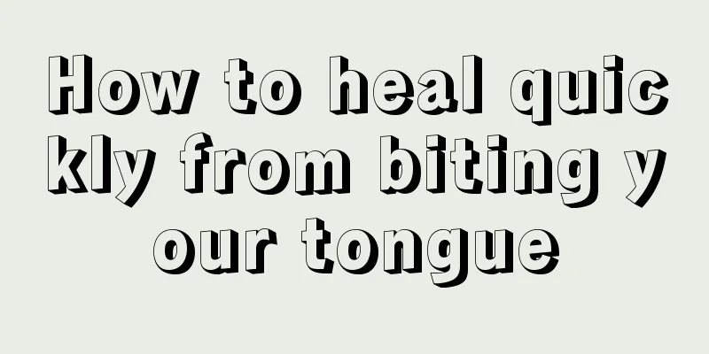 How to heal quickly from biting your tongue