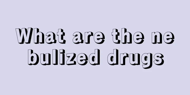 What are the nebulized drugs