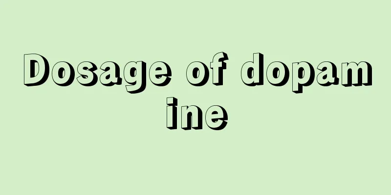 Dosage of dopamine