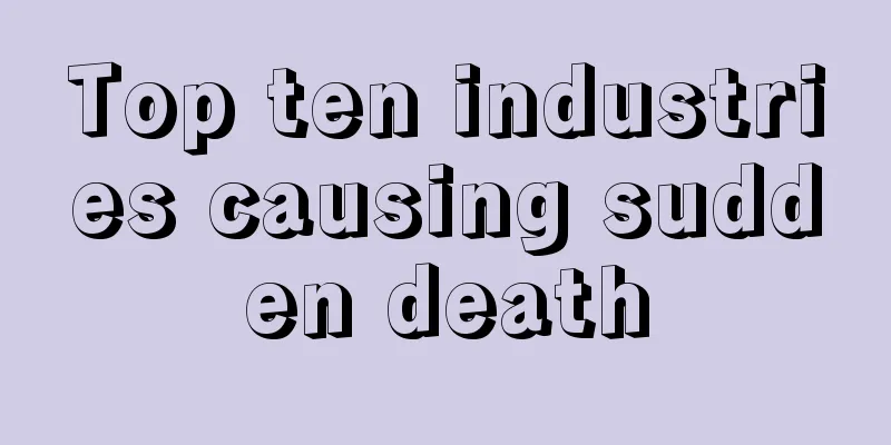 Top ten industries causing sudden death