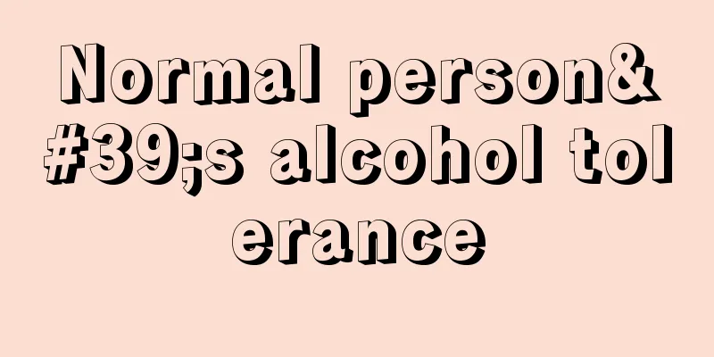 Normal person's alcohol tolerance