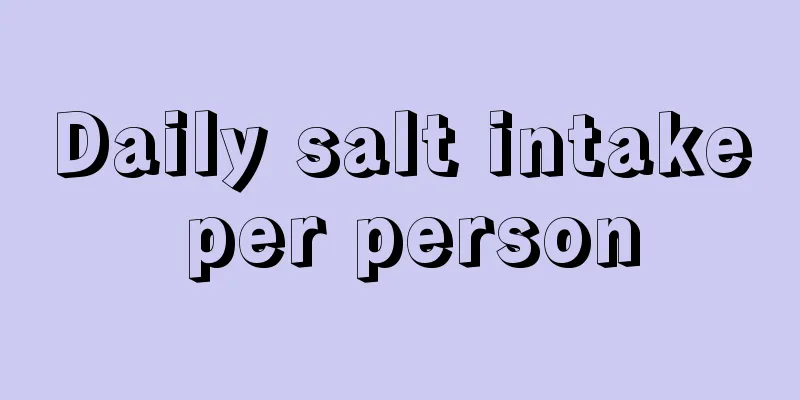 Daily salt intake per person