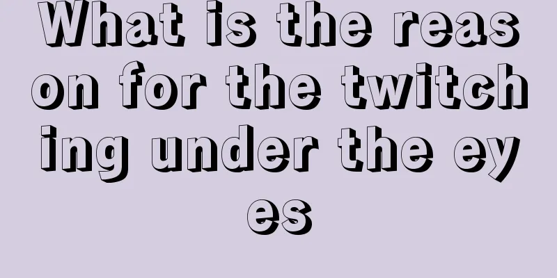 What is the reason for the twitching under the eyes