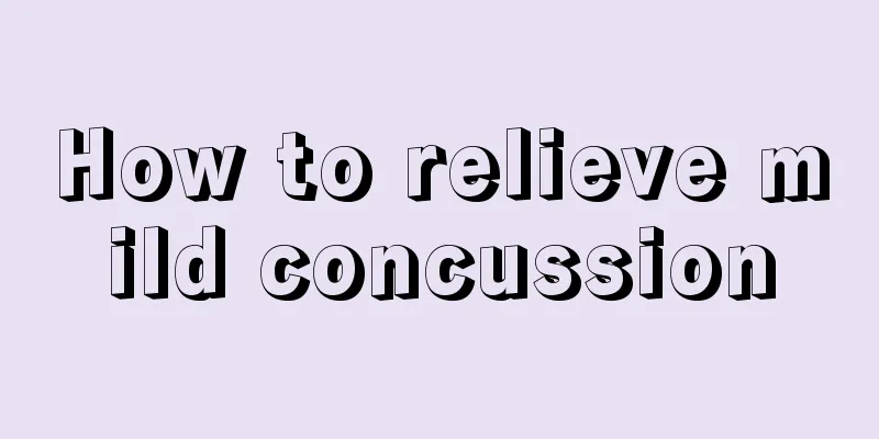 How to relieve mild concussion