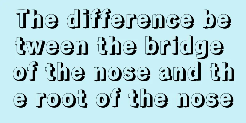 The difference between the bridge of the nose and the root of the nose