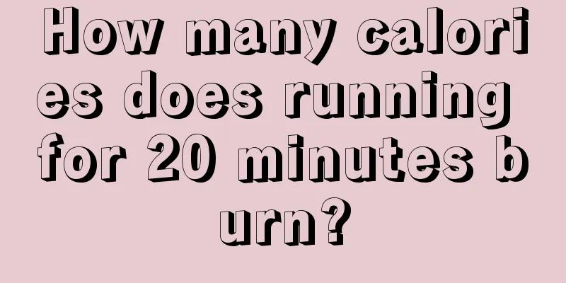 How many calories does running for 20 minutes burn?