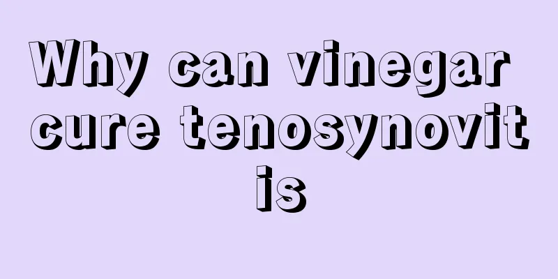 Why can vinegar cure tenosynovitis