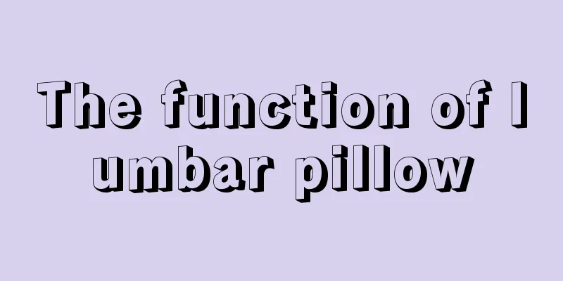The function of lumbar pillow