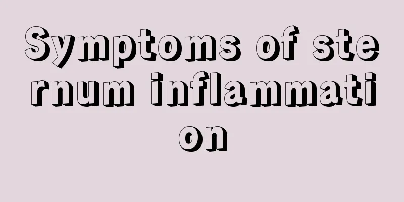 Symptoms of sternum inflammation