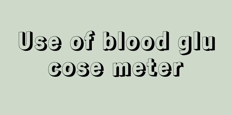 Use of blood glucose meter