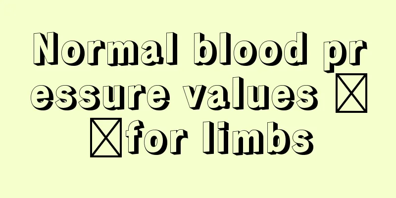 Normal blood pressure values ​​for limbs