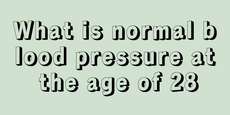 What is normal blood pressure at the age of 28