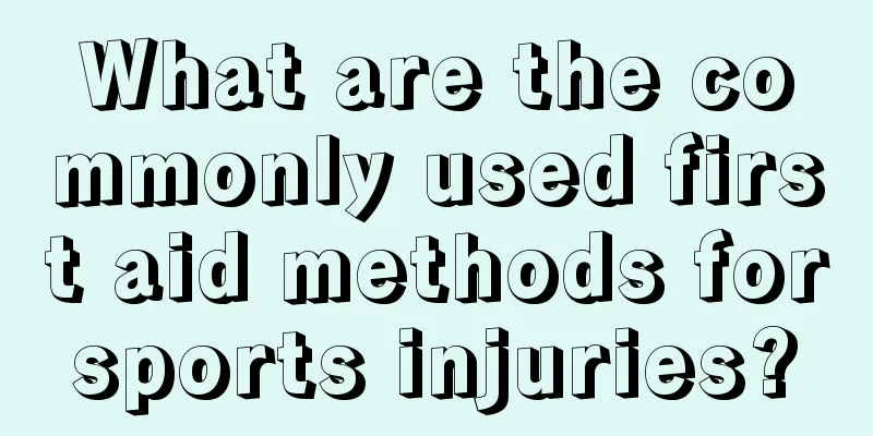 What are the commonly used first aid methods for sports injuries? 
