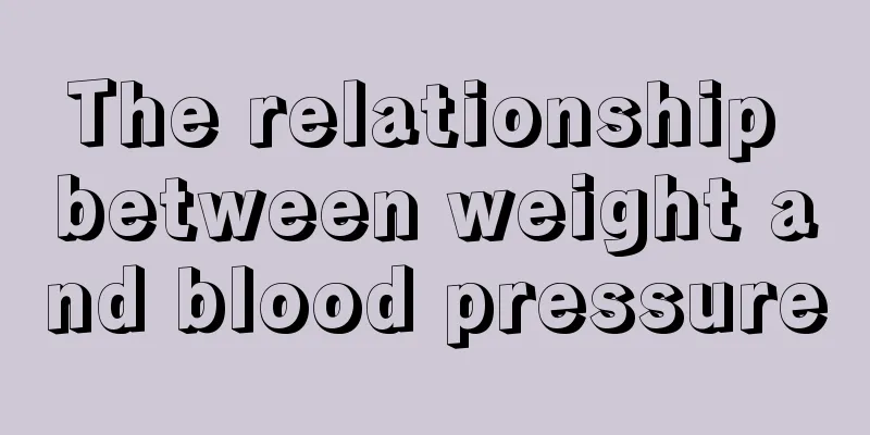 The relationship between weight and blood pressure