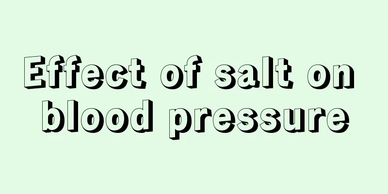 Effect of salt on blood pressure
