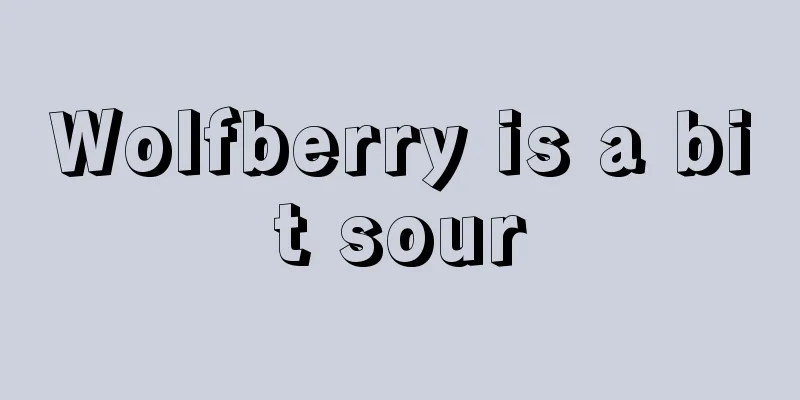 Wolfberry is a bit sour