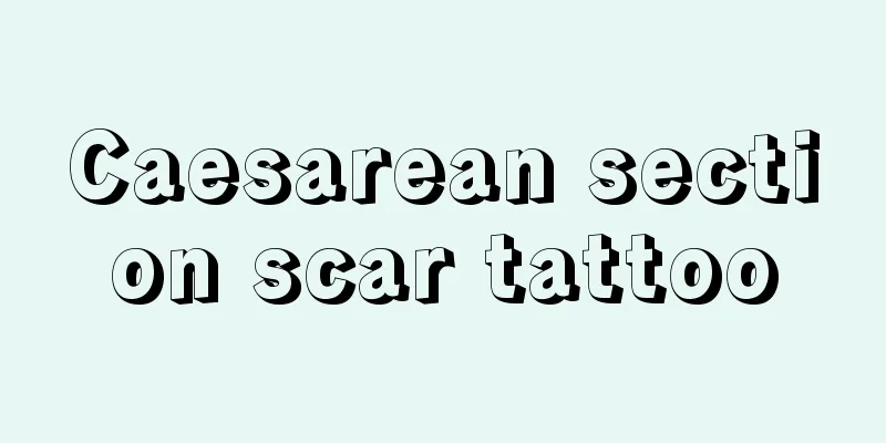 Caesarean section scar tattoo