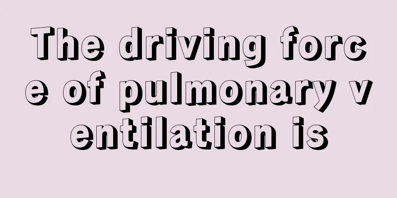 The driving force of pulmonary ventilation is