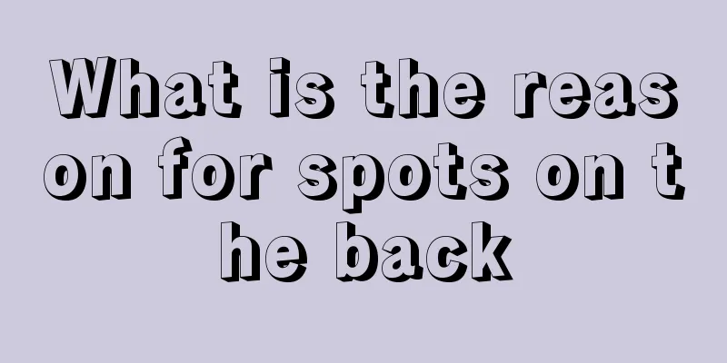 What is the reason for spots on the back