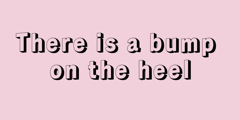 There is a bump on the heel