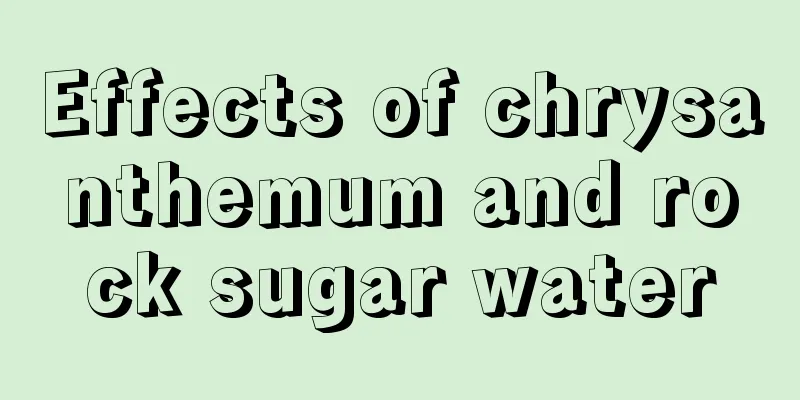 Effects of chrysanthemum and rock sugar water