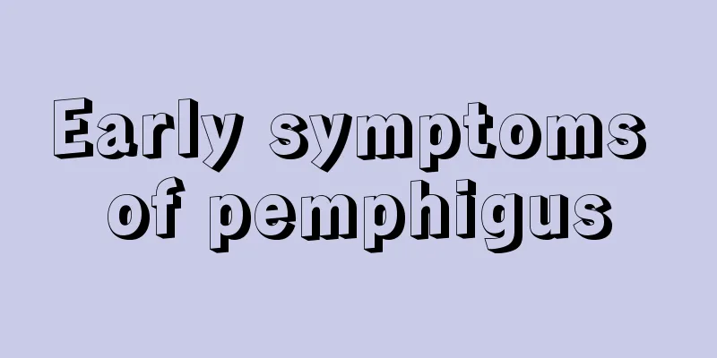 Early symptoms of pemphigus