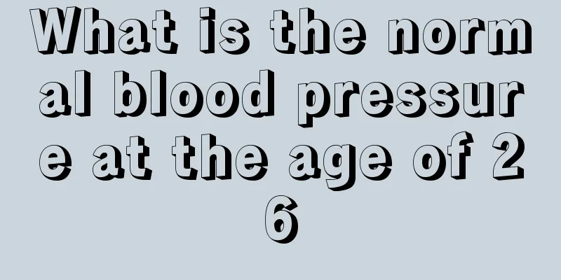 What is the normal blood pressure at the age of 26