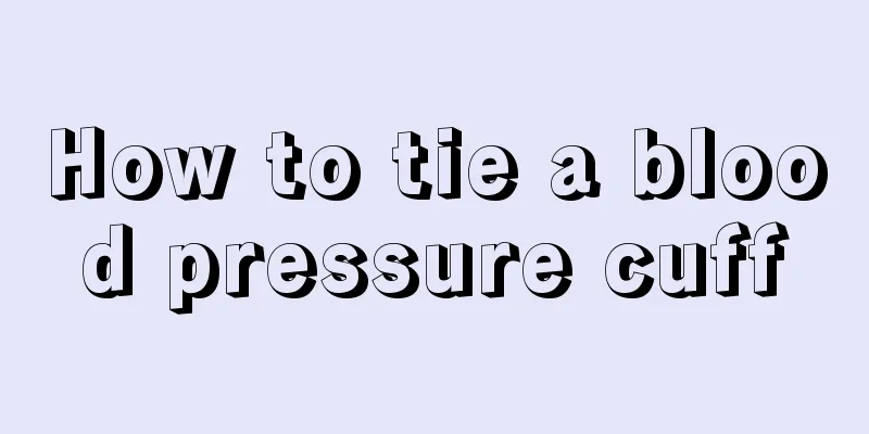 How to tie a blood pressure cuff