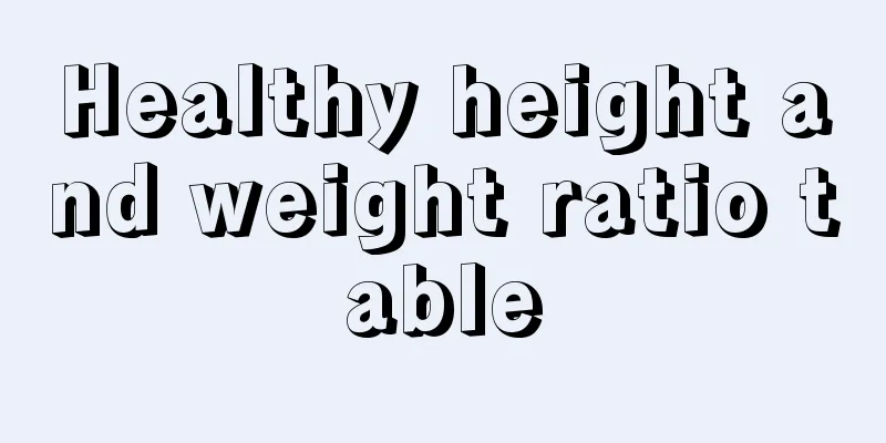 Healthy height and weight ratio table