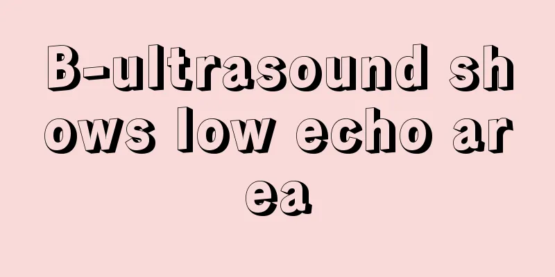 B-ultrasound shows low echo area
