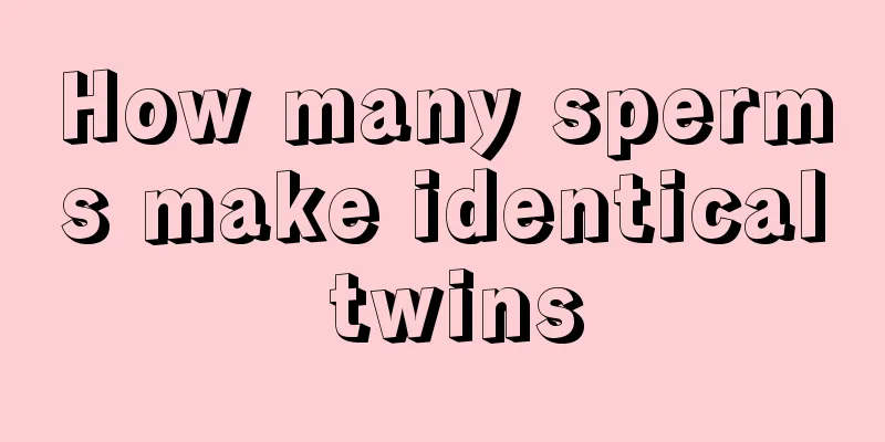 How many sperms make identical twins