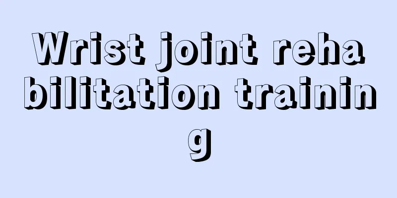 Wrist joint rehabilitation training