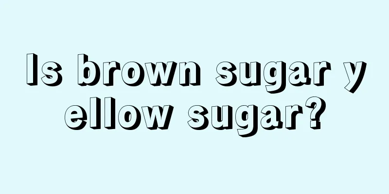 Is brown sugar yellow sugar?