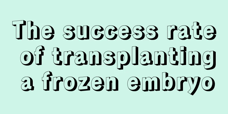 The success rate of transplanting a frozen embryo