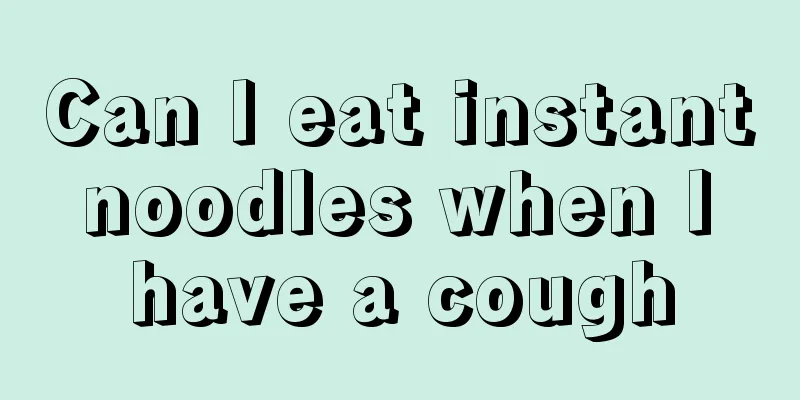Can I eat instant noodles when I have a cough