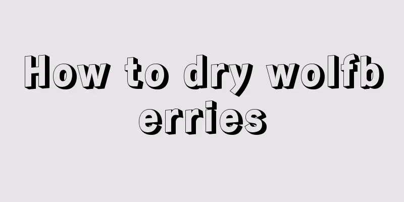 How to dry wolfberries