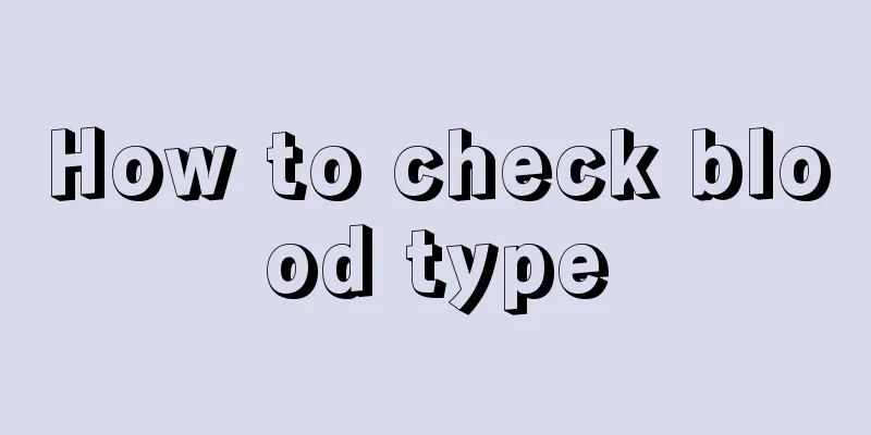How to check blood type