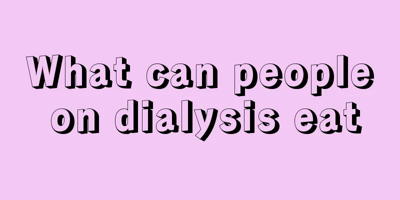 What can people on dialysis eat
