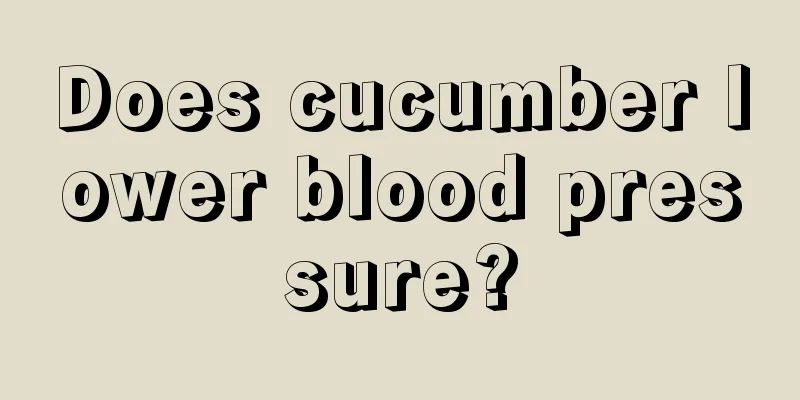 Does cucumber lower blood pressure?