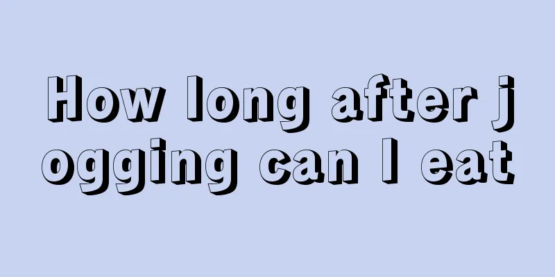 How long after jogging can I eat