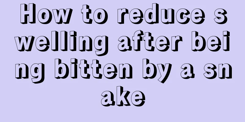 How to reduce swelling after being bitten by a snake