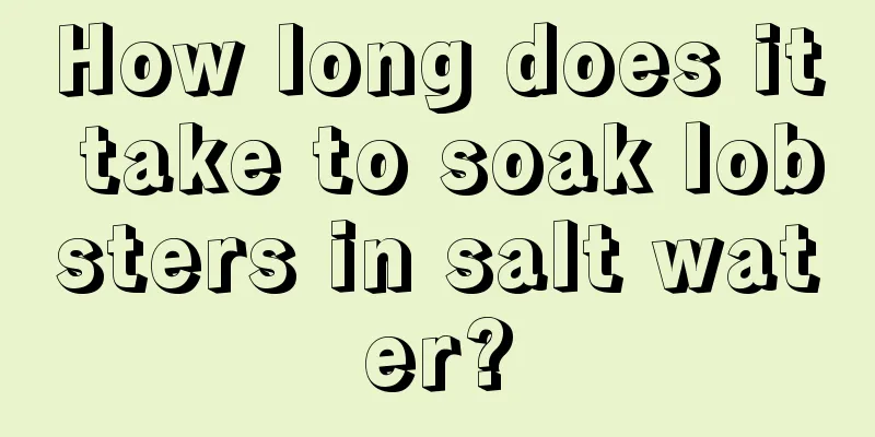 How long does it take to soak lobsters in salt water?