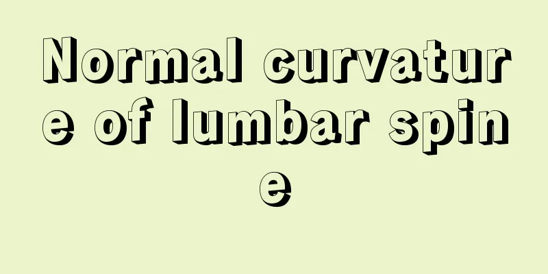 Normal curvature of lumbar spine