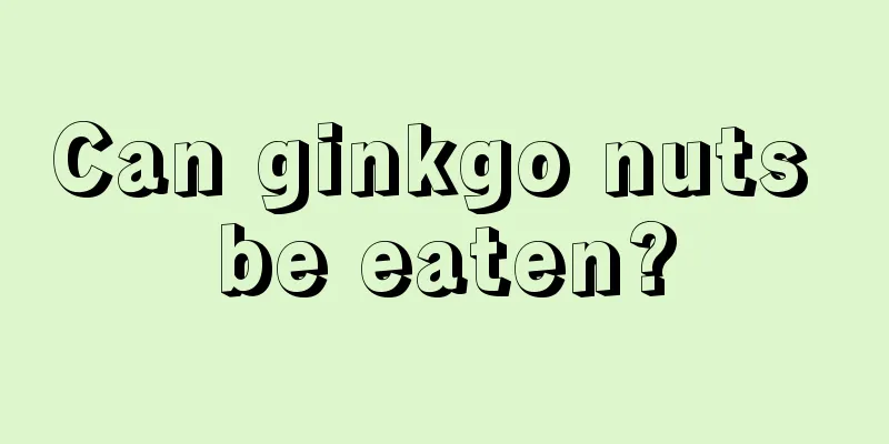 Can ginkgo nuts be eaten?