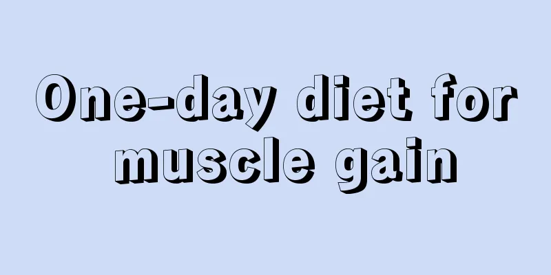 One-day diet for muscle gain