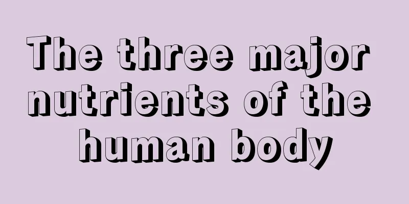 The three major nutrients of the human body