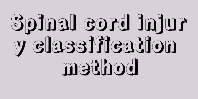 Spinal cord injury classification method